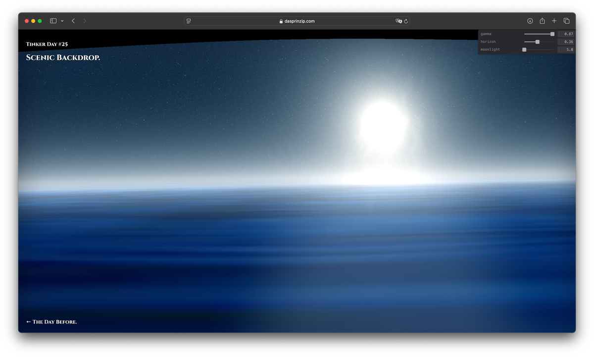 Tinker Day #25 : Plongée dans l'Arrière-Plan Scénique