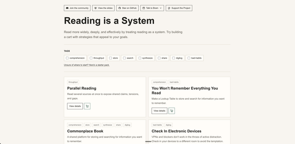 Issue 68: Reading is a System