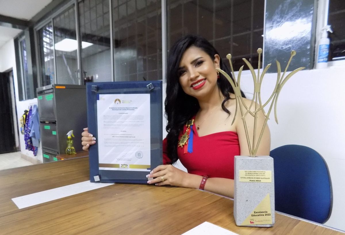 Johanna Suárez, maestra de Riobamba