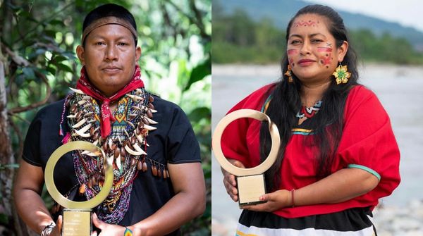 Goldman Prize para los ecuatorianos Alexandra Narváez y Alex Lucitante por su lucha en Sinangoe