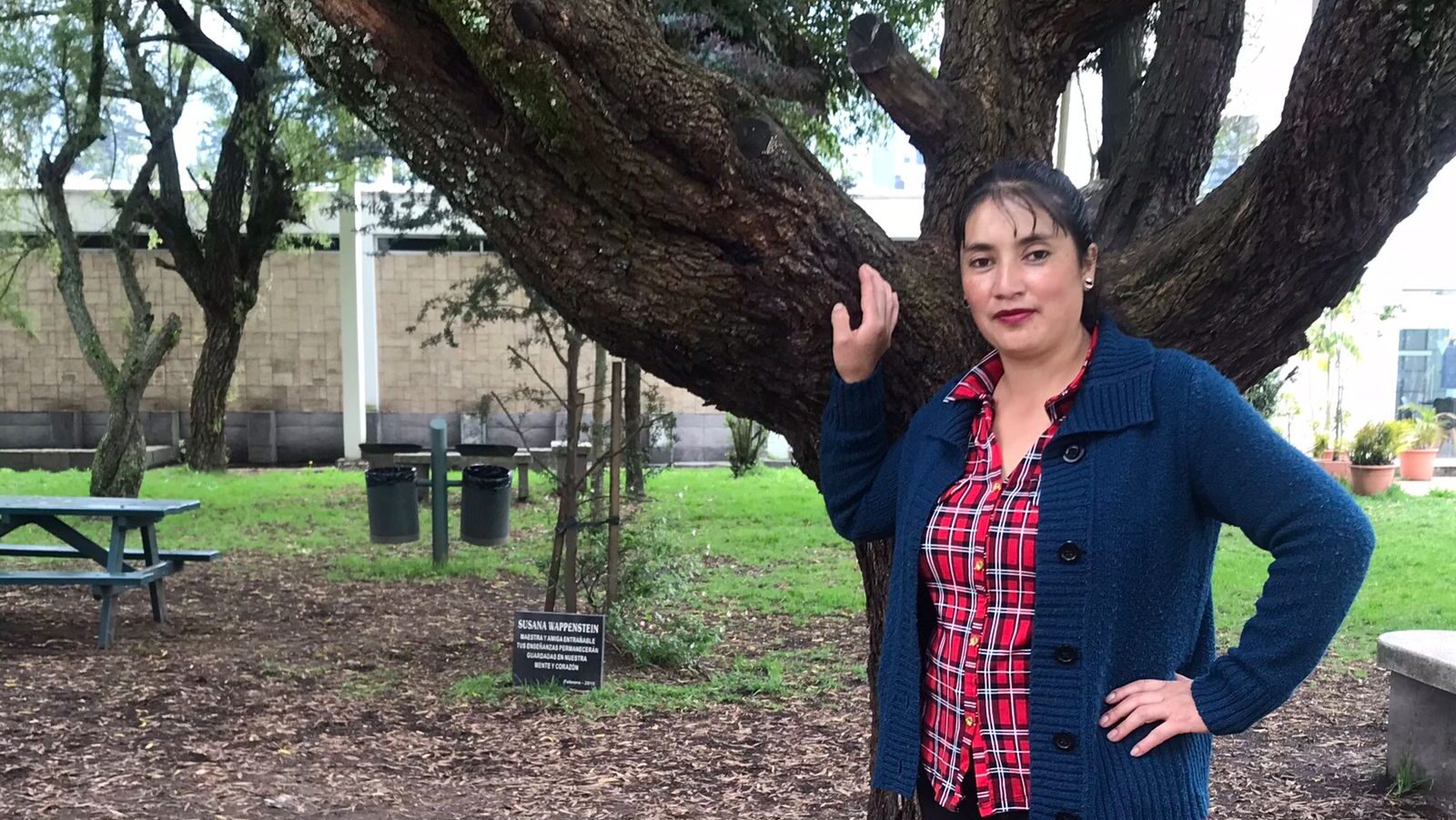 Rosa Ortiz, fundadora y presidenta de la Asociación de Apicultores de Cubilán, provincia de Cañar