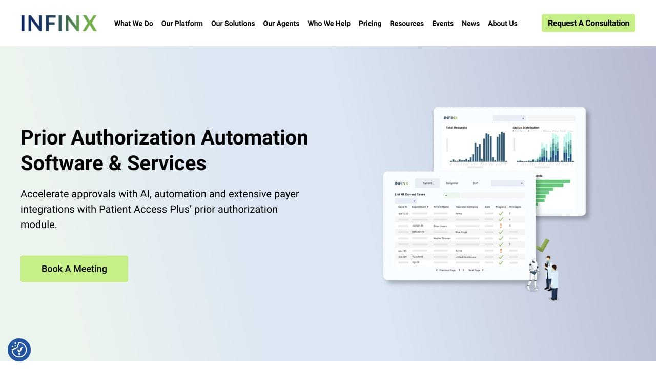 Infinx prior authorization product page