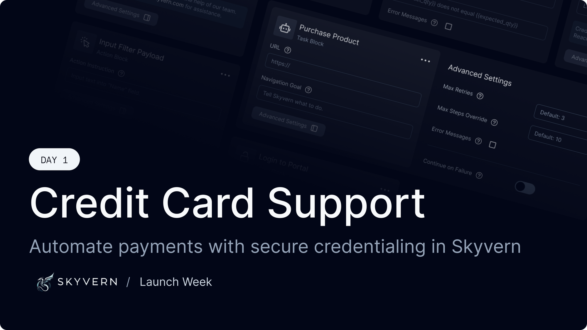 Surprise Launch Week - Day 1 - Credit Card Support