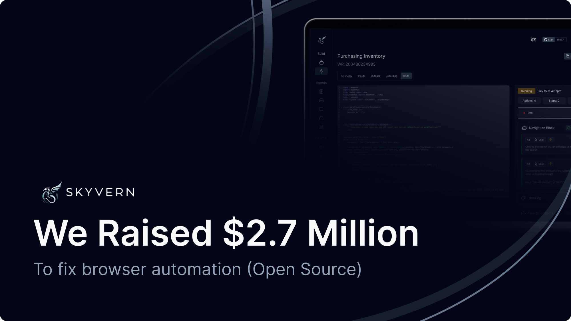 Skyvern – We raised $2.7M to fix browser automation (open source)