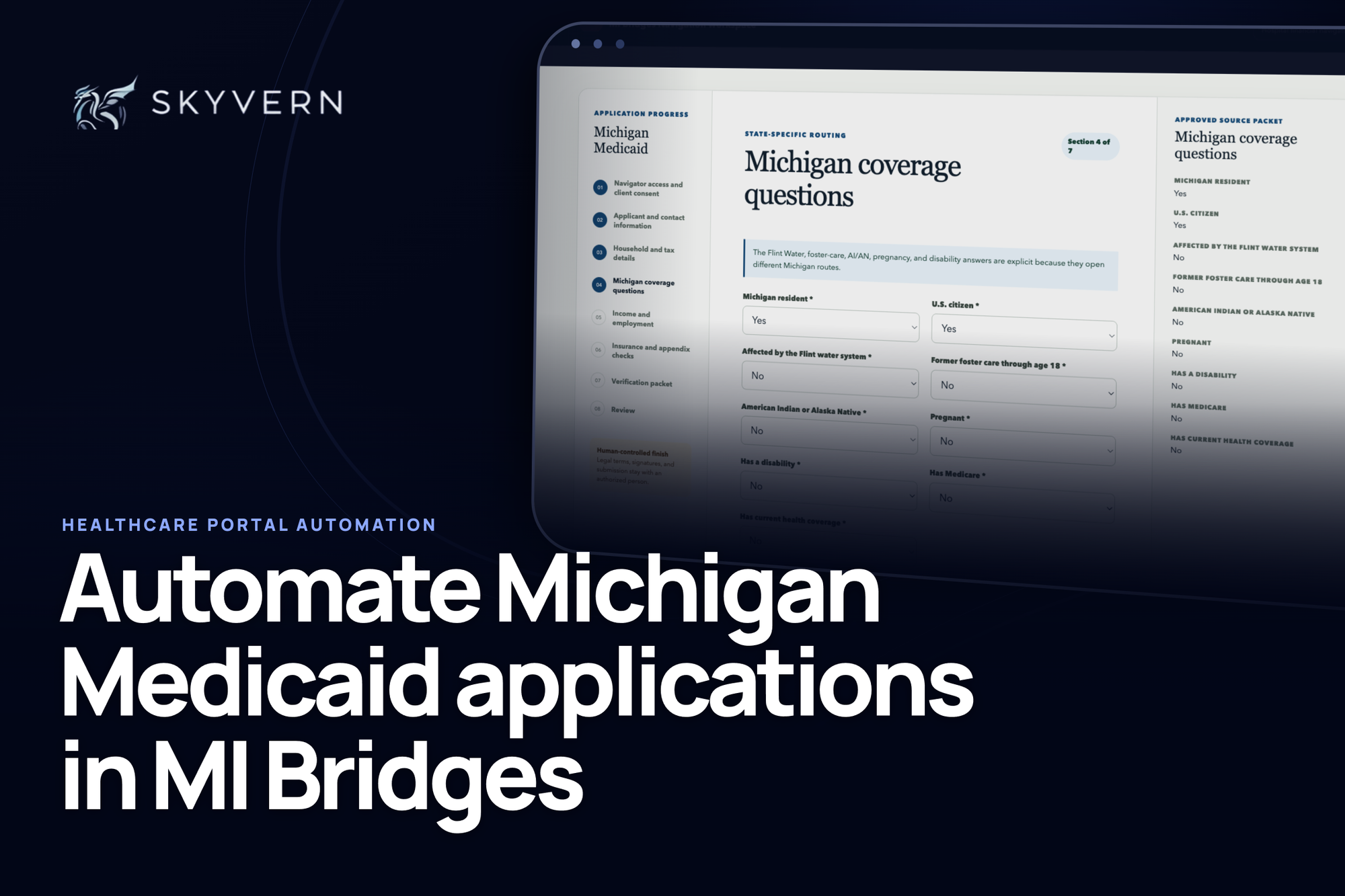 Michigan MI Bridges Medicaid application automation workflow