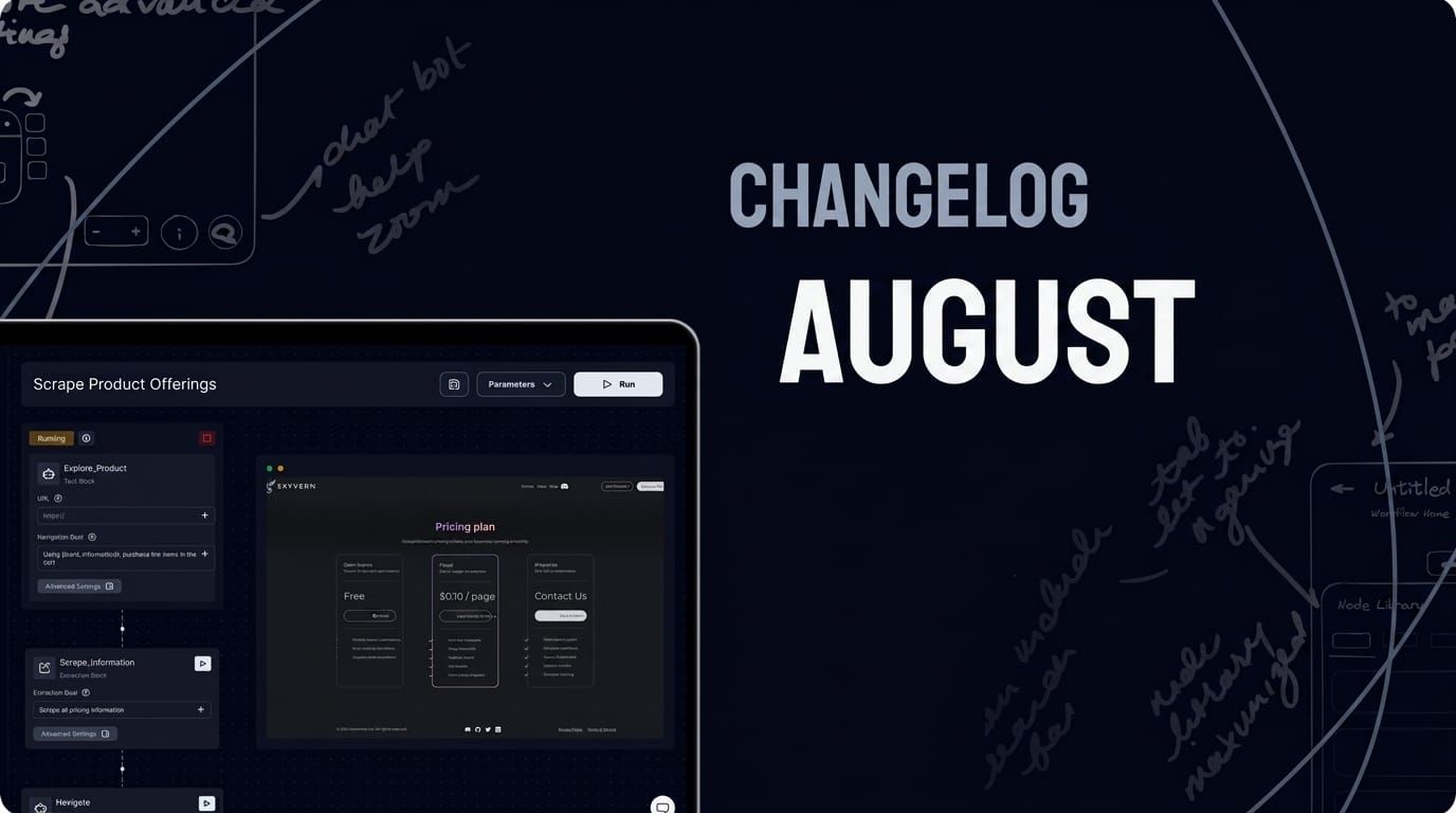 Skyvern August Changelog: Building Agents just got 10x easier