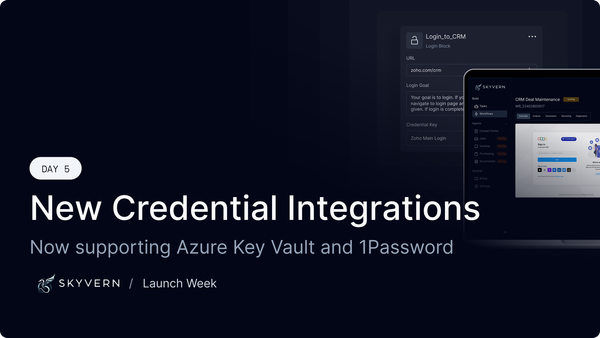 New Credential Integration: Azure Key Vault