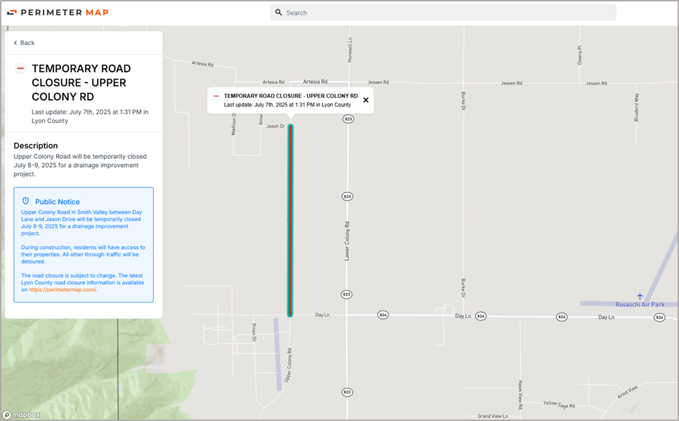 Planned Road Closure