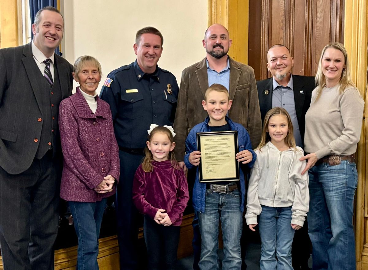 Grady Armstrong Honored for Representing Storey County at U.S. Capitol Christmas Tree Lighting at the Jan. 20, 2026 Board of County Commissioners Meeting