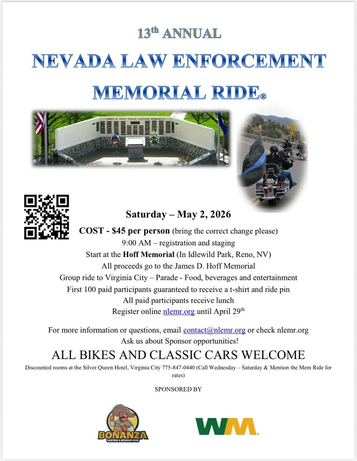 13th Annual Nevada Law Enforcement Officer Memorial Ride