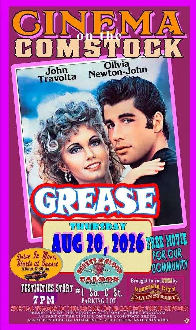 Cinema on the Comstock: Grease on Aug 20
