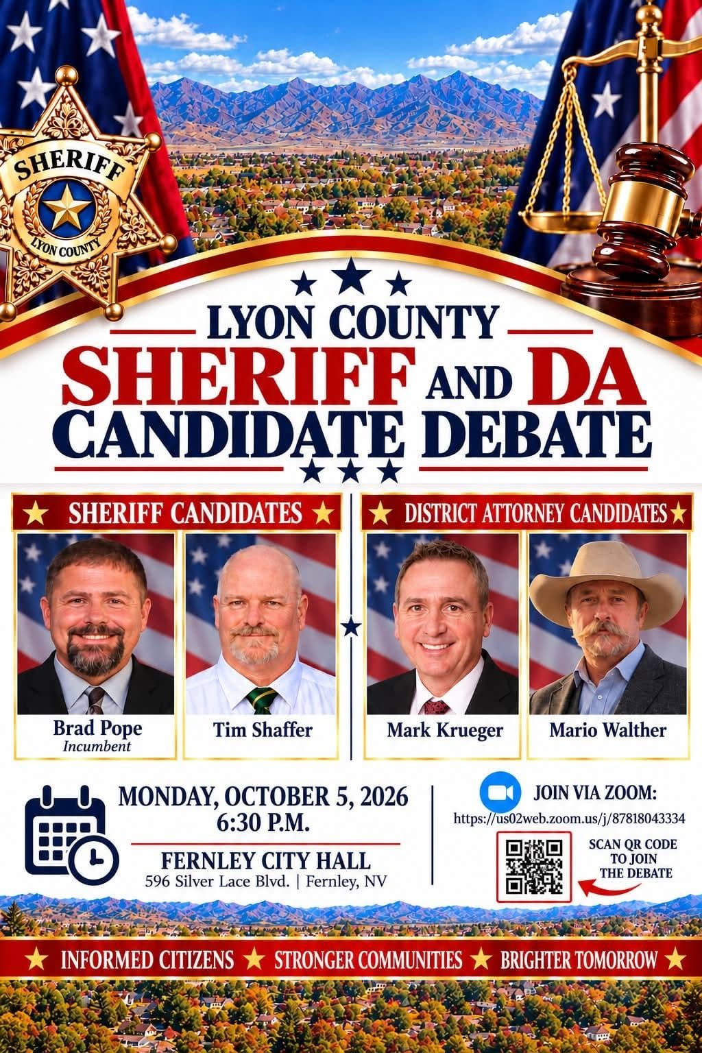 Oct. 5 Lyon County Sheriff & DA Candidate Debate