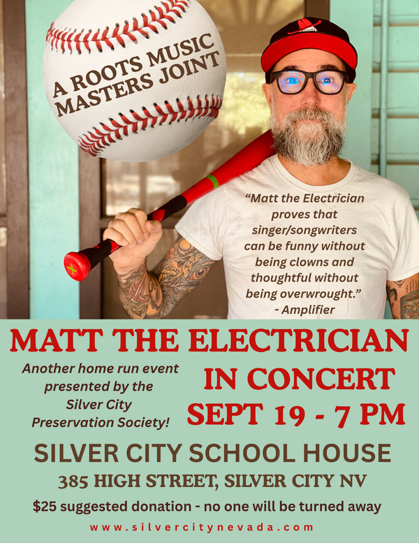 Roots Music Masters – Matt the Electrician at the  Silver City Schoolhouse