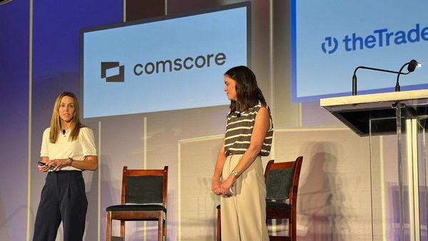Comscore's Jessica Trainor and Caitlin Kirchner of The Trade Desk (JL Photo)