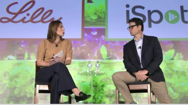 iSpot's Whitney Teplitzky and Eli Lilly's Zachary Schroll (JL Photo)
