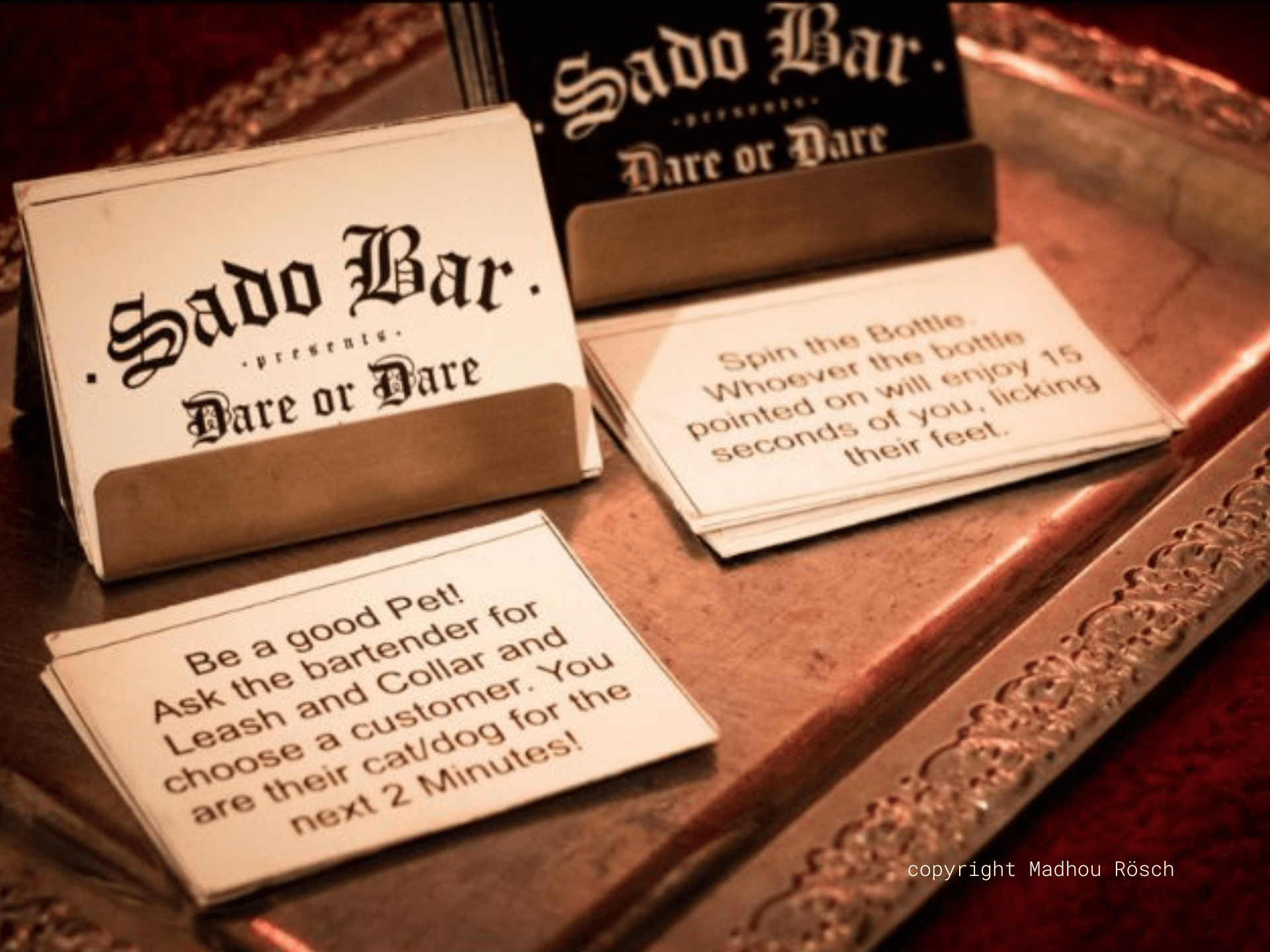 Sado Bar Challenge Cards credit Madhou Roesch