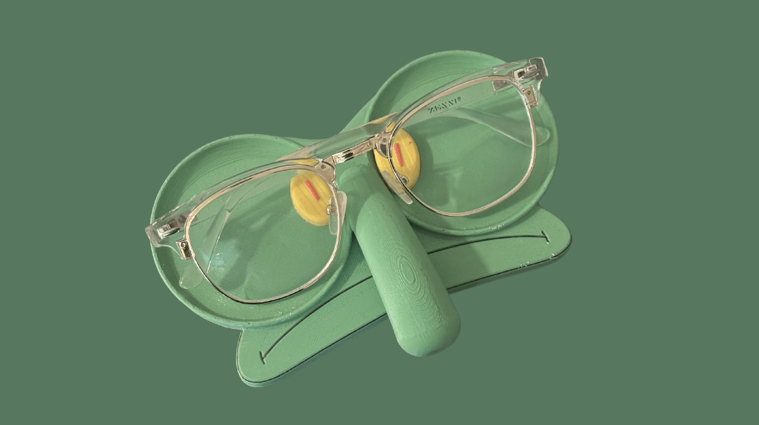 Glasses holder in the shape of Squidward from Spongebob SquarePants