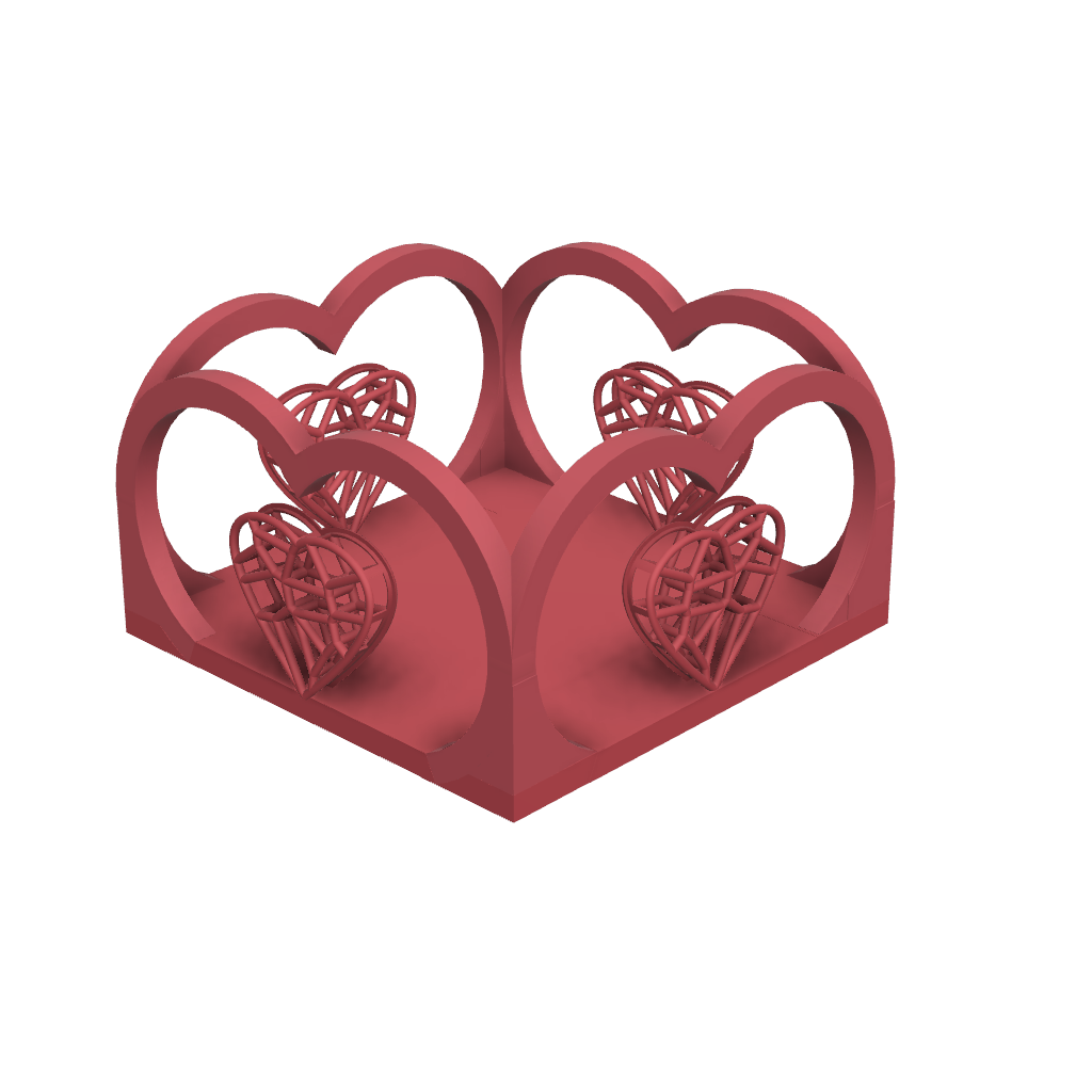 Valentines Day 3D Printed Open Heart Box