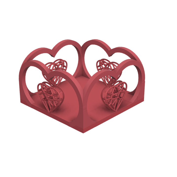 Valentines Day 3D Printed Open Heart Box