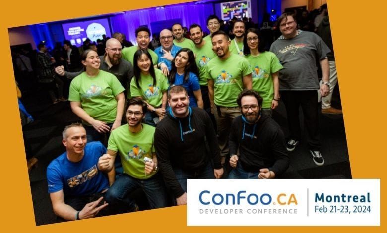 ConFoo (c) Frédérique Ménard-Aubin – Photo des organisateurs et bénévoles lors de ConFoo 2023