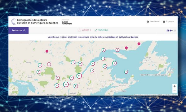INYULFACE cartographie des acteurs culturels et numériques au Québec
