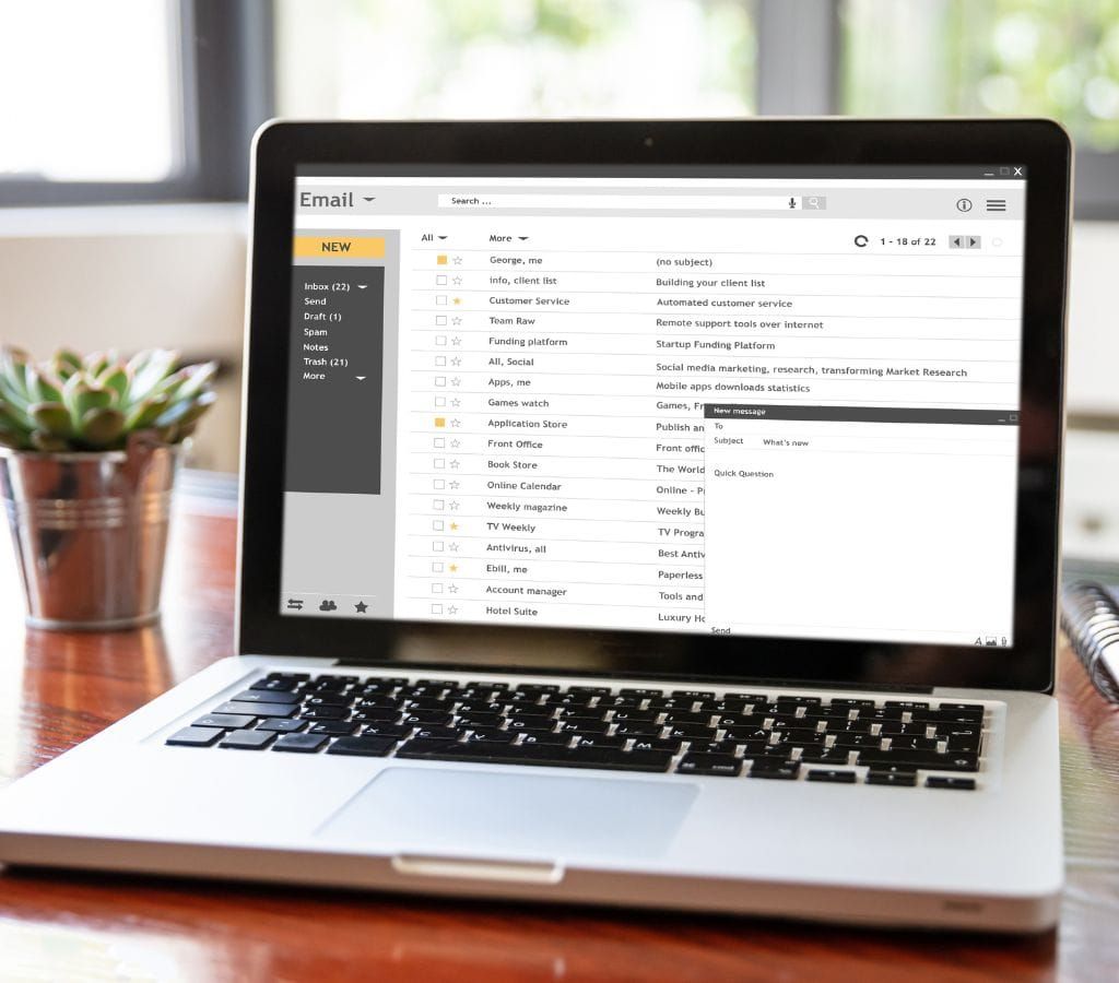 writing email illustration