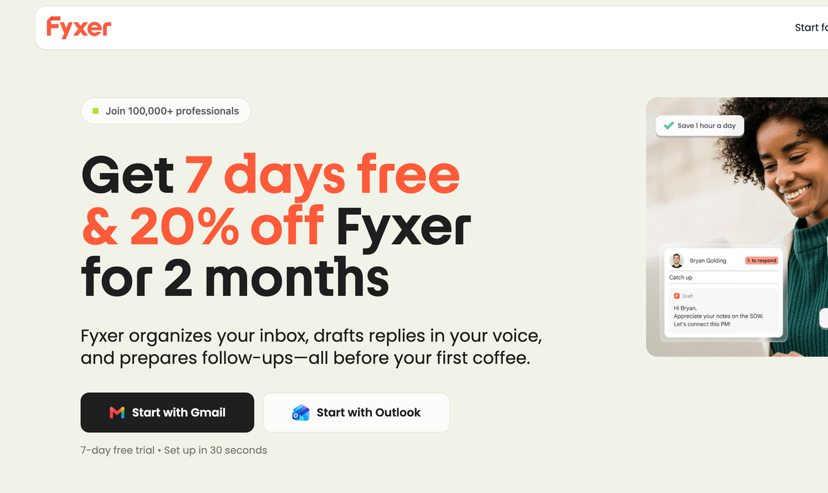 Fyxer Discount Code (2026): Get 20% Off + 7 Days Free