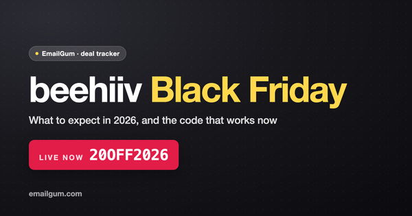 beehiiv Black Friday 2026 deal tracker