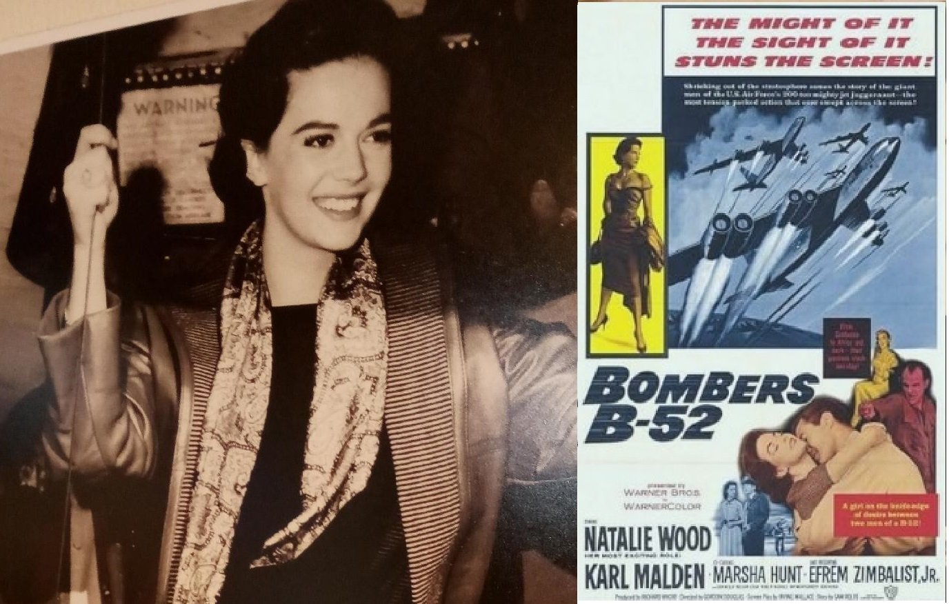  Natalie Wood stayed in Merced County for a few weeks in early 1957 filming the movie Bombers B-52 on location at Castle Air Force Base in Atwater. Photo: Castle Air Museum  