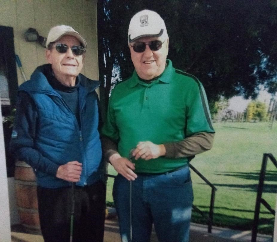  Dennis gave me this 2018 photo he had another golfer snap for him at an area golf course.   