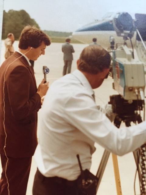  Covering the news in Huntsville, Alabama.  Photo from the Newvine Personal Collection 