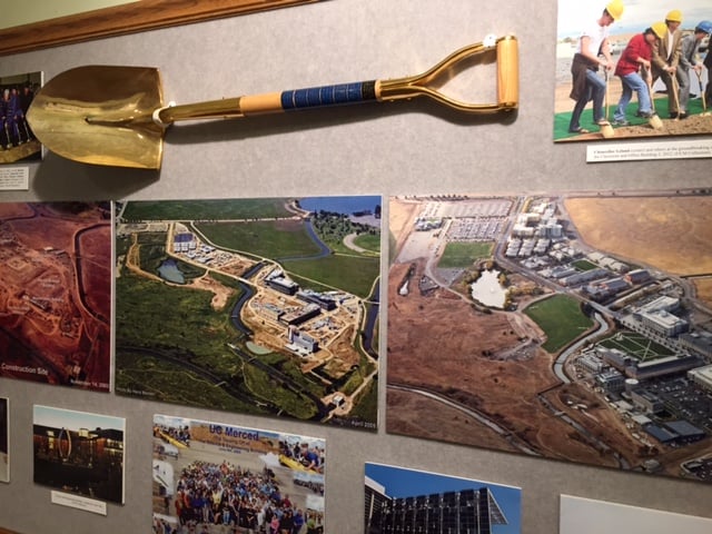  Icons from the construction of the first buildings at the UC Merced campus.  Photo by Steve Newvine 