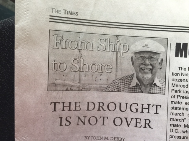  In addition to his publishing duties, John Derby writes a weekly column for the Merced County Times. 