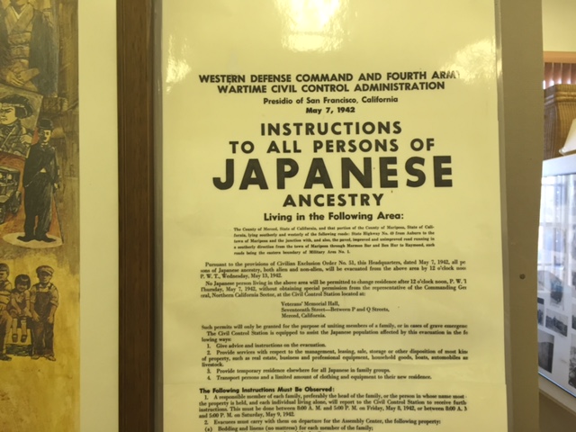  Japanese internment artifacts at the Livingston Historical Society Museum.  Photo by Steve Newvine 
