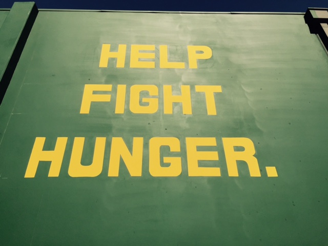  The mural’s message:  help fight hunger.  Photo by Steve Newvine 
