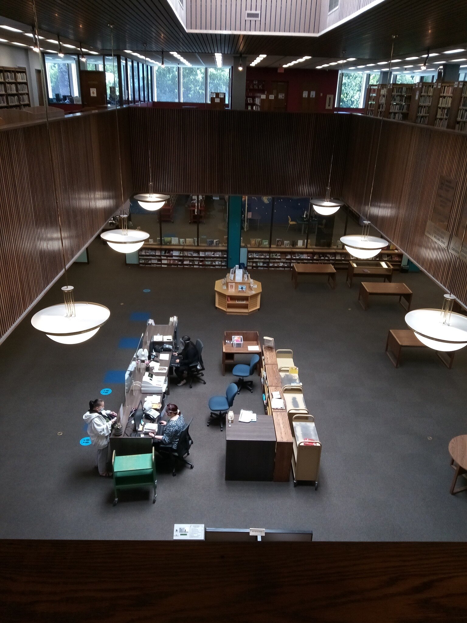  The view of the Merced County Library Main Branch from the second floor.  Photo:  Steve Newvine 