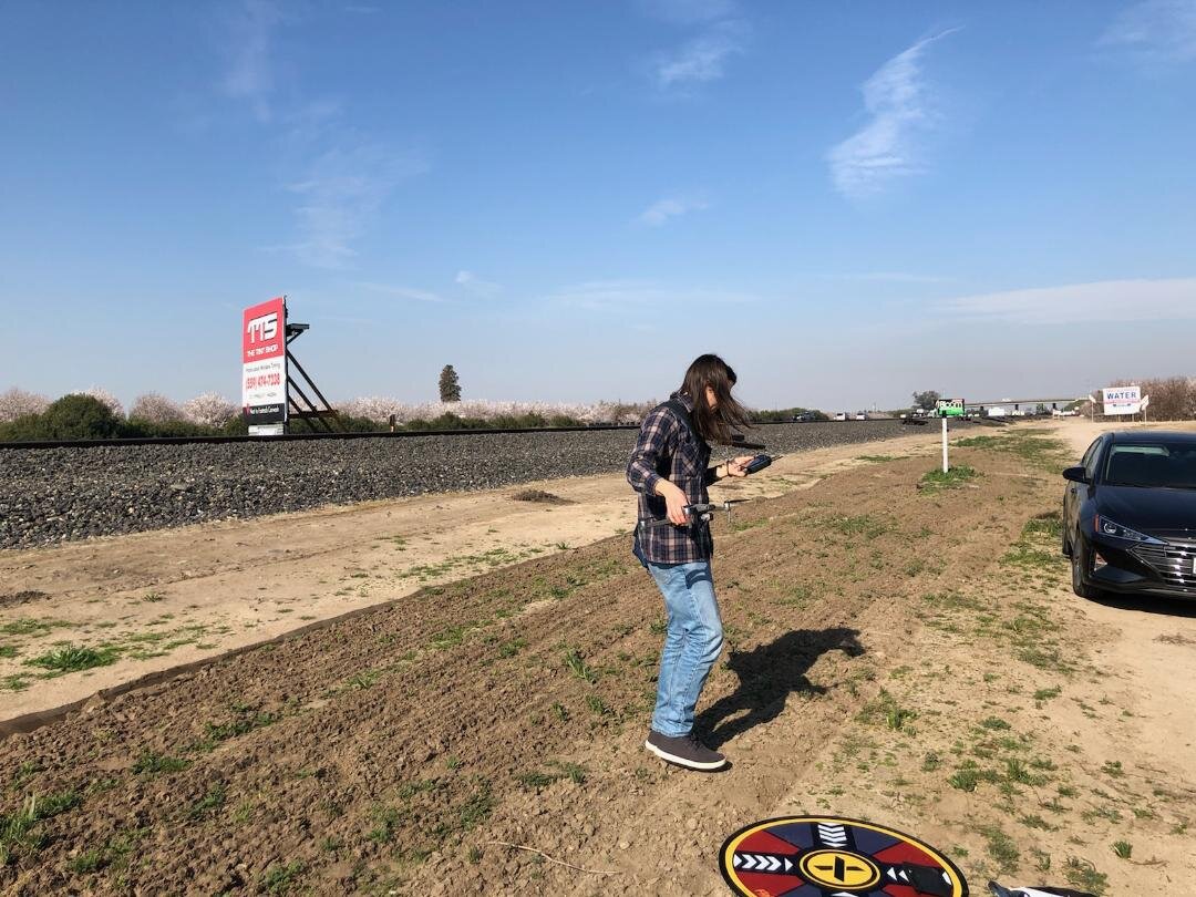  Videographer Tyler Horst prepares the drone camera to help tell the story on KCRA-TV. Photo: Steve Newvine 