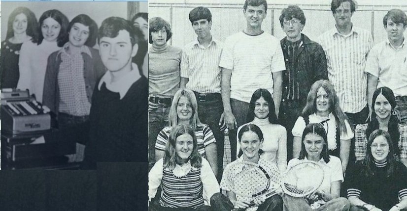  Activities from my senior year included serving as the business manager for the yearbook and being a tennis club member. Photo: Newvine Personal Collection 