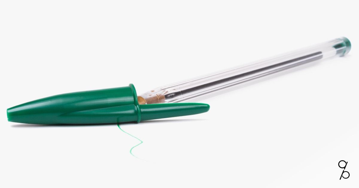 Design das canetas plásticas