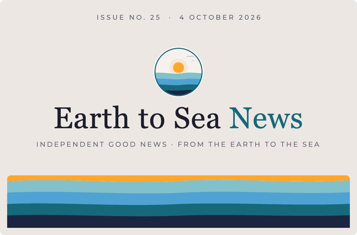 Earth to Sea News. Independent good news, from the earth to the sea