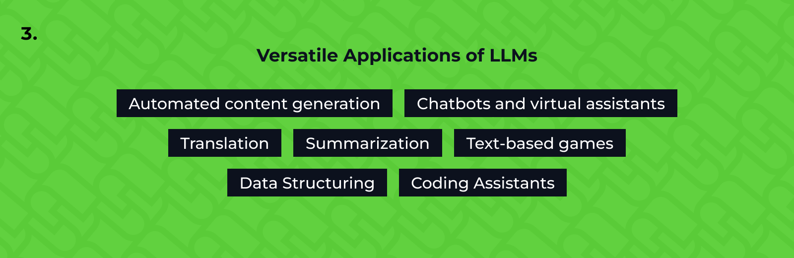Versatile Applications of LLMs