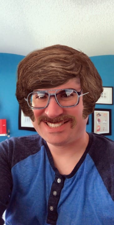 Swinging Snapchat filter applied