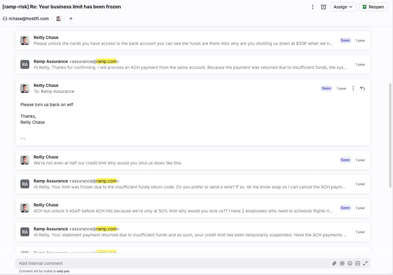 Ramp is not a credit card