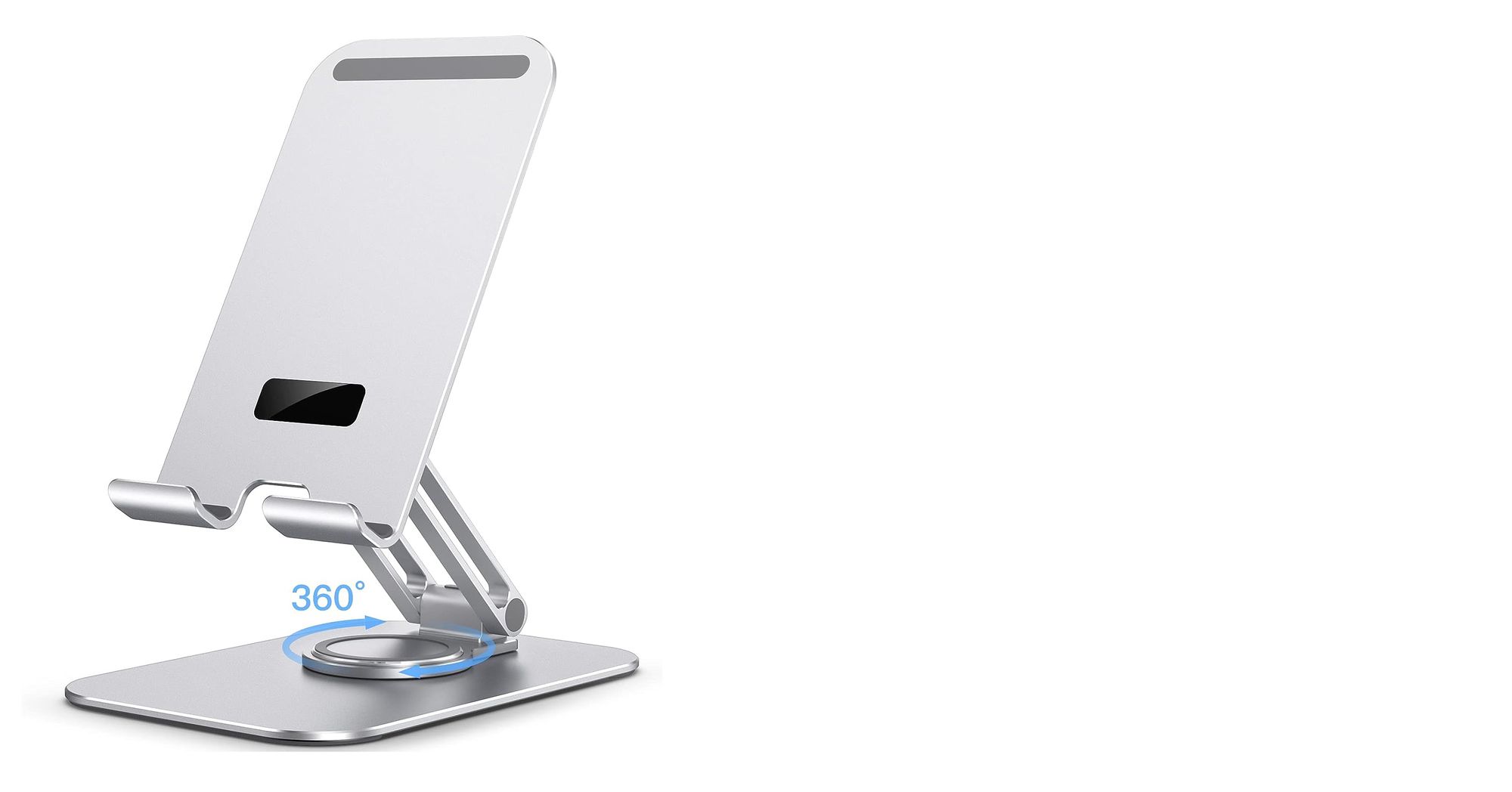 JETech Tablette Support, Support de Bureau Pivotant Réglable avec Base Rotative à 360 Degrés, Berceau Pliable pour iPad 10,2/9,7, iPad Pro 12,9/11, iPad Air