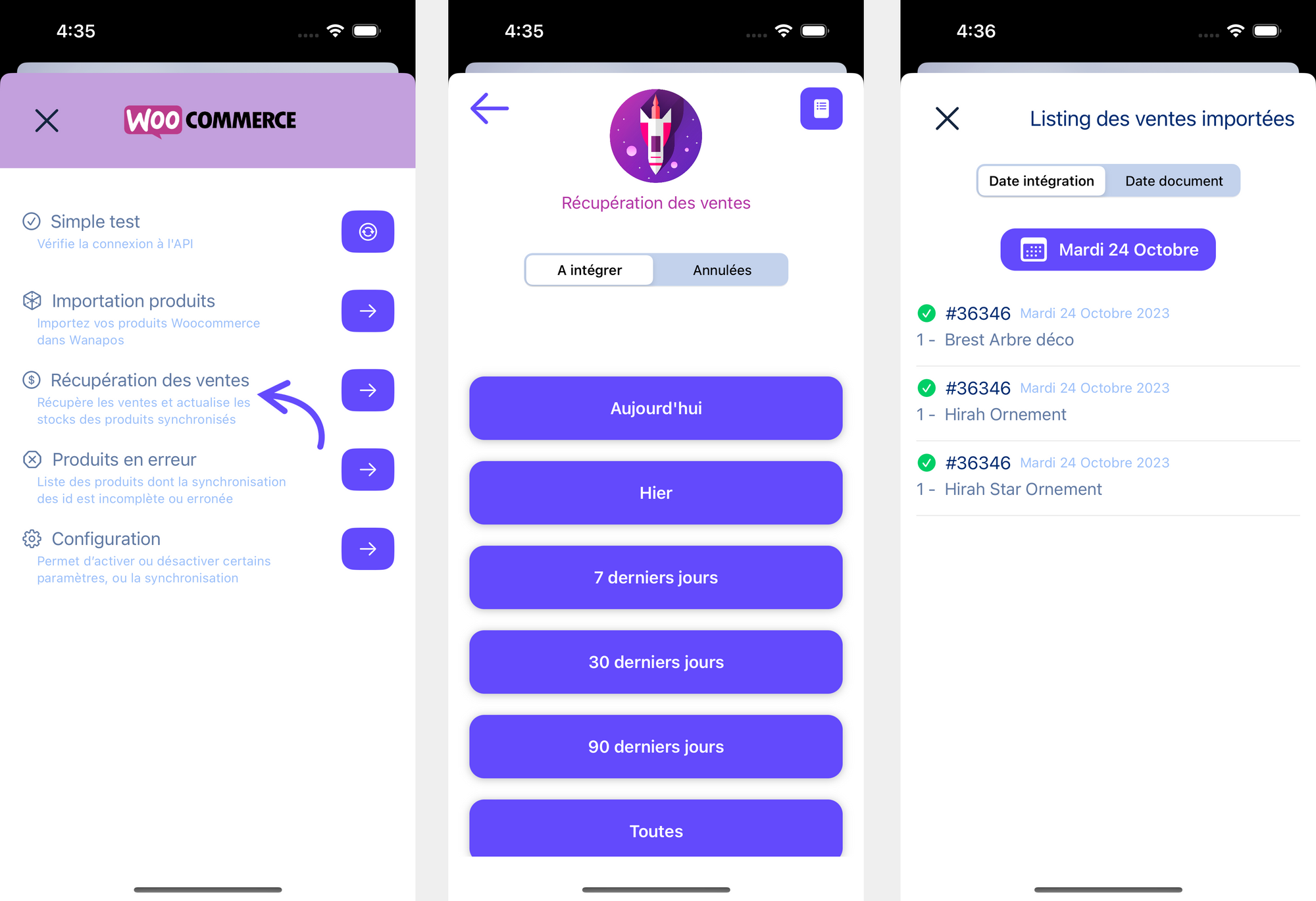 Récupération des commandes WooCommerce
