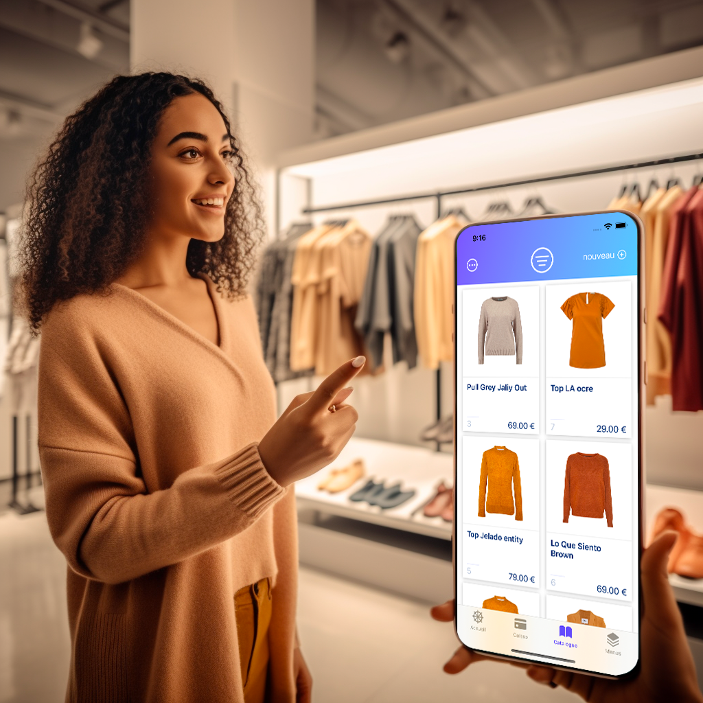 Vendeur indépendant dans son petit commerce