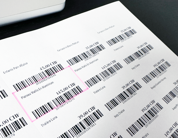 L'impression de mon étiquette code-barre est décalée.