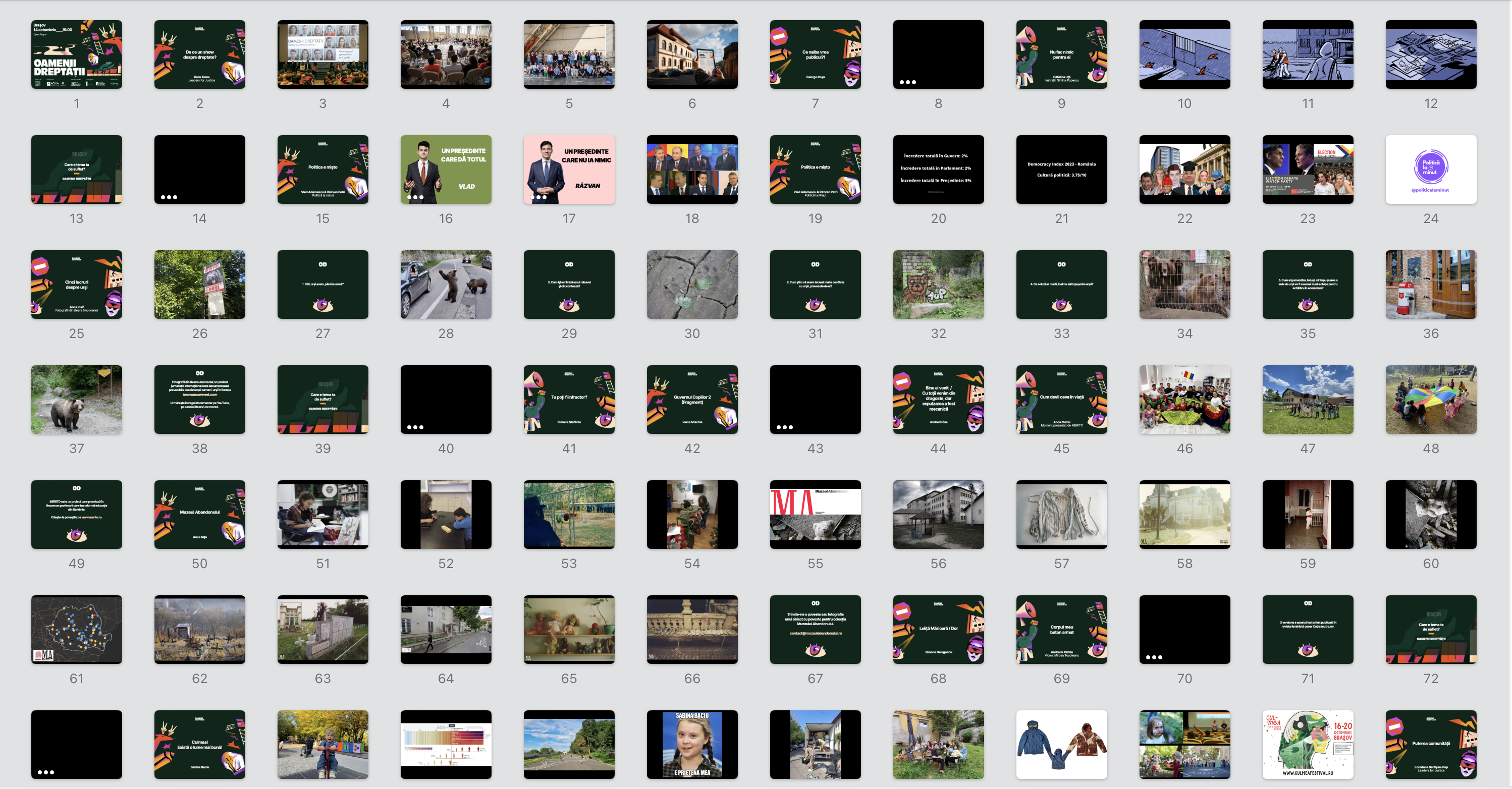 The show as a Keynote gallery.