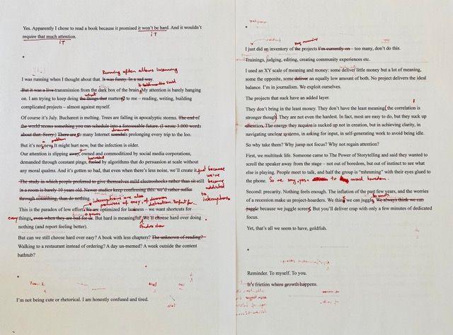 Draft Four: Stop gifting your attention