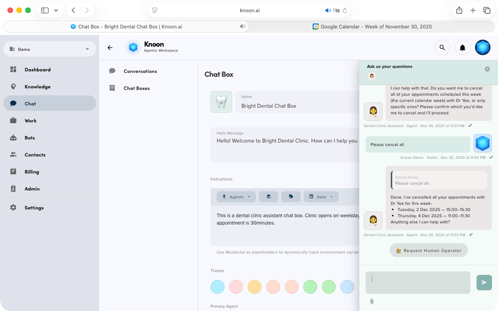 The agent then went ahead and cancelled both appointments.